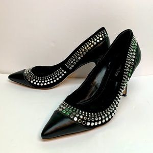 White House Black Market Black Studded Heels Ali